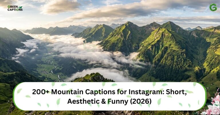 200+ Mountain Captions for Instagram Short, Aesthetic & Funny (2026)