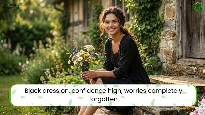 Black Dress Captions for Instagram For Girl 